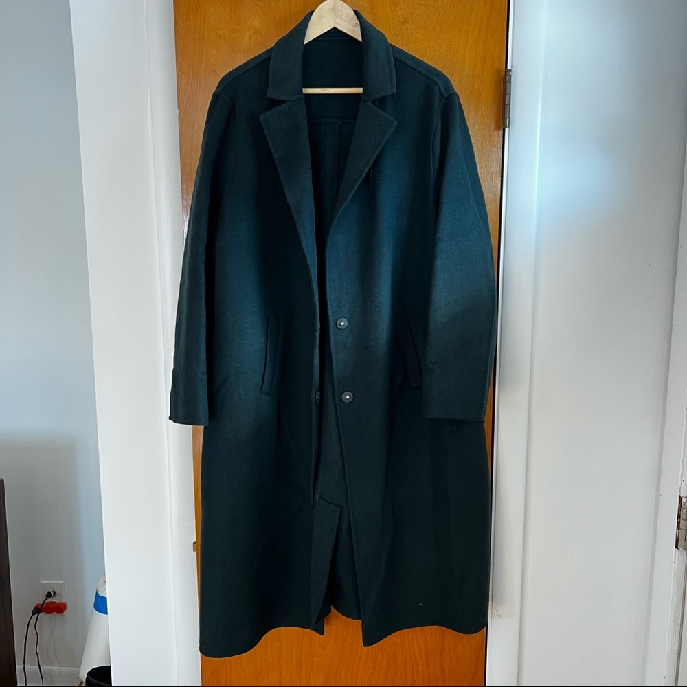 Mango Violeta Wool Coat Jade Green XL
